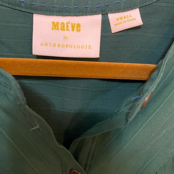 Maeve by Anthropologie Emerald Green blouse - Picture 8 of 8